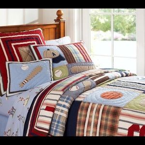 Pottery Barn Junior Varsity Quilted Bedding